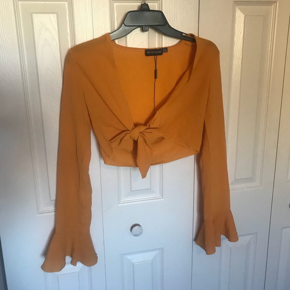 Pretty Little Thing long sleeve crop top